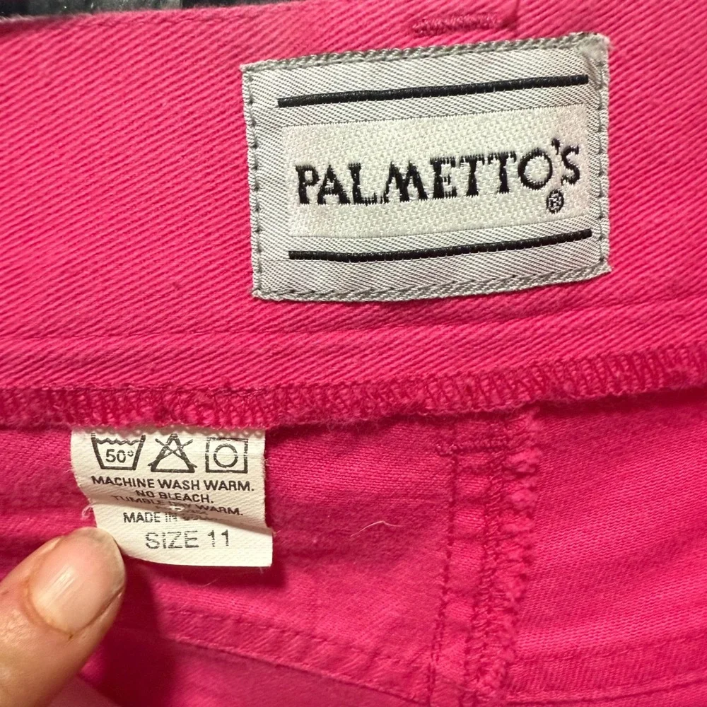 Palmetto's Denim Shorts Womens 11‎ Pink Excellent High Waisted Vintage 90s Style